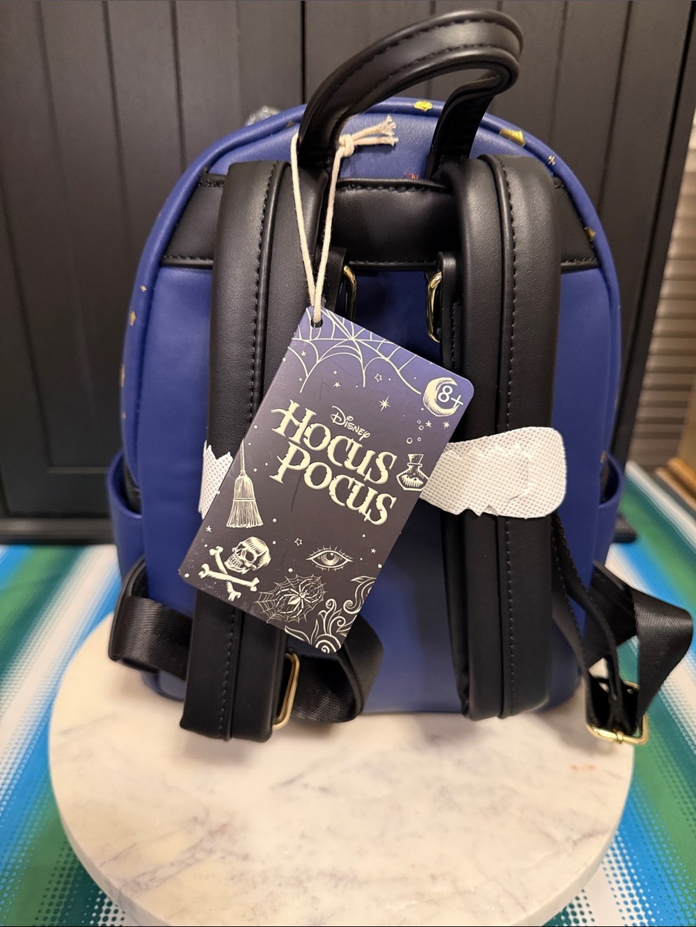 Loungefly Navy Hocus Pocus 2 Mini Backpack with Colorful Character Art - Picture 6 of 10